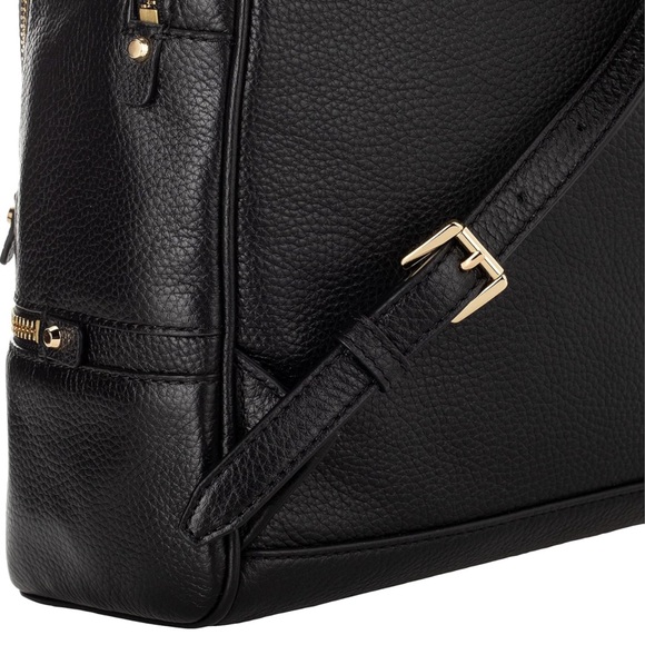 Michael Kors Rhea Zip Medium Leather Backpack, Black - Picture 5 of 7